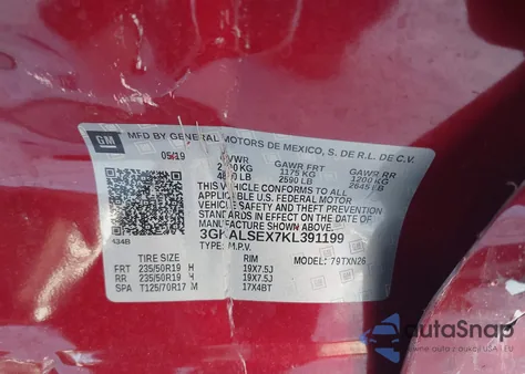 2019 GMC Terrain Denali из США, поврежденный, VIN 3GKALSEX7KL391199